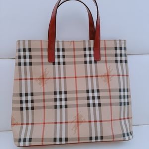 Burberry haymarket tote bag